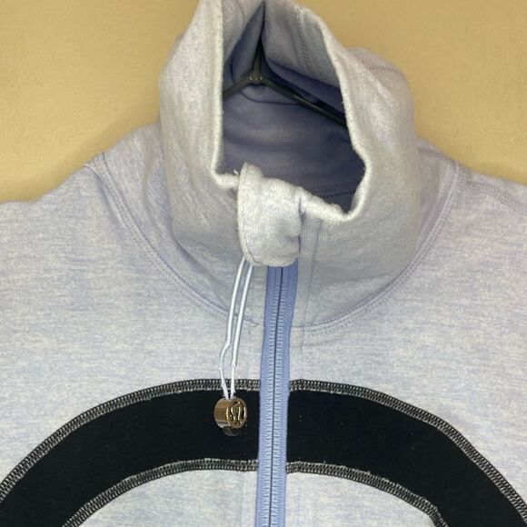 Lululemon Heathered Lavender Dusk/ Black In Stride Full-Zip Jacket Size 6 - Picture 3 of 9